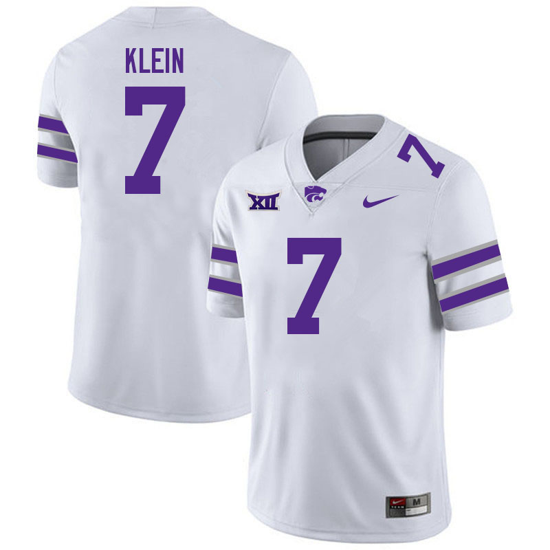 #7 Collin Klein Kansas State Wildcats Fotball Jerseys Stitched Sale-White